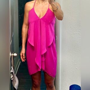 Hot pink cocktail dress